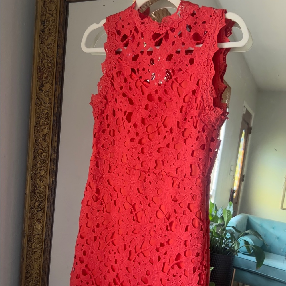 Revolve Coral Lace Dress